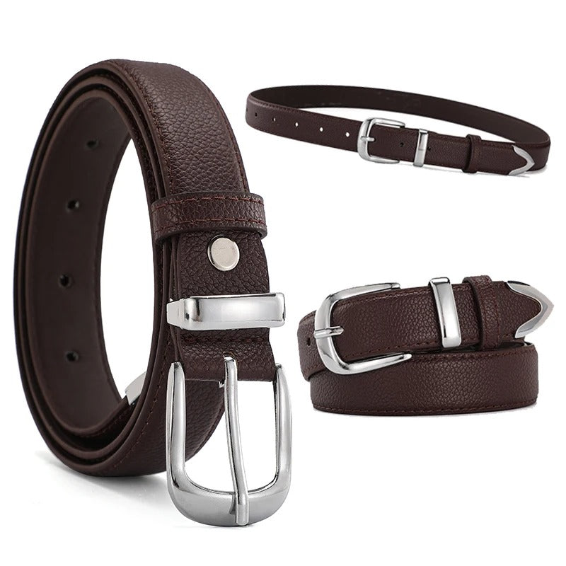 Women Leather Belts High Quality Fashion Best Matching Dress Jeans Belts for Lady Women's Dress Luxury Designer Brand