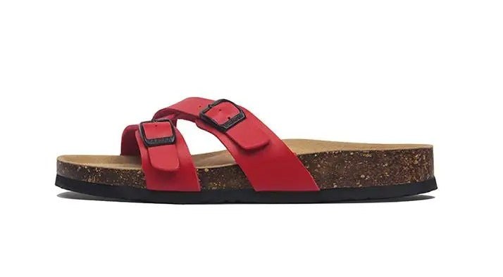 COSMAGIC New Summer Cork Slippers Women Casual Solid Color Flip Flops Holiday Beach Outside Slides Shoe