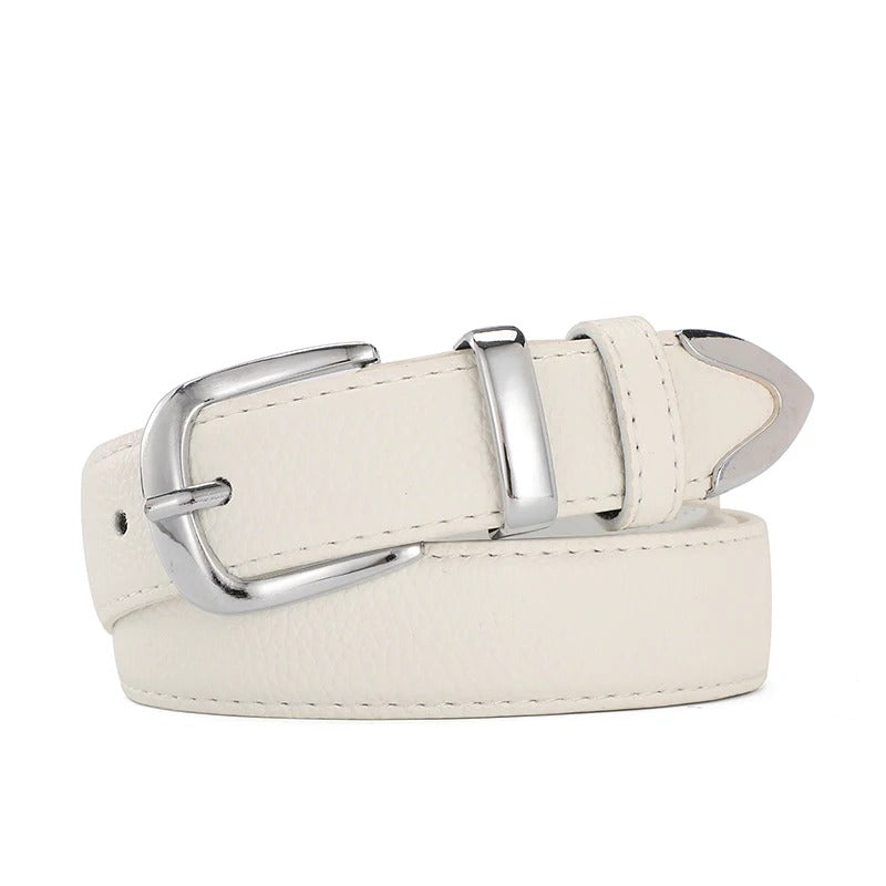 Women Leather Belts High Quality Fashion Best Matching Dress Jeans Belts for Lady Women's Dress Luxury Designer Brand