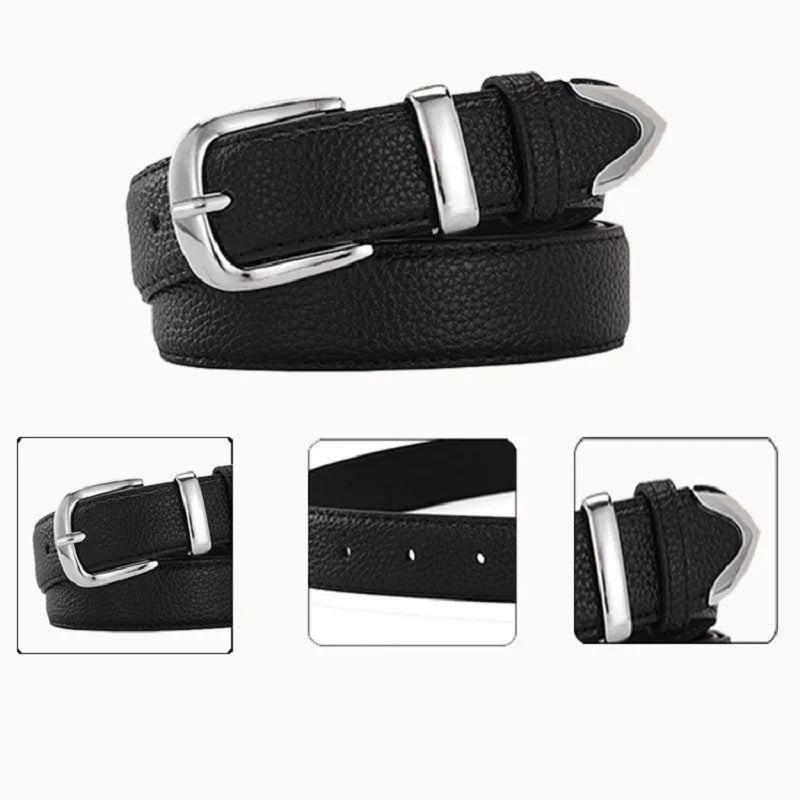 Women Leather Belts High Quality Fashion Best Matching Dress Jeans Belts for Lady Women's Dress Luxury Designer Brand