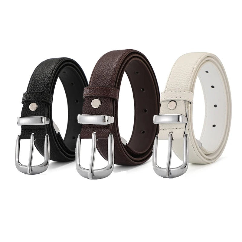 Women Leather Belts High Quality Fashion Best Matching Dress Jeans Belts for Lady Women's Dress Luxury Designer Brand