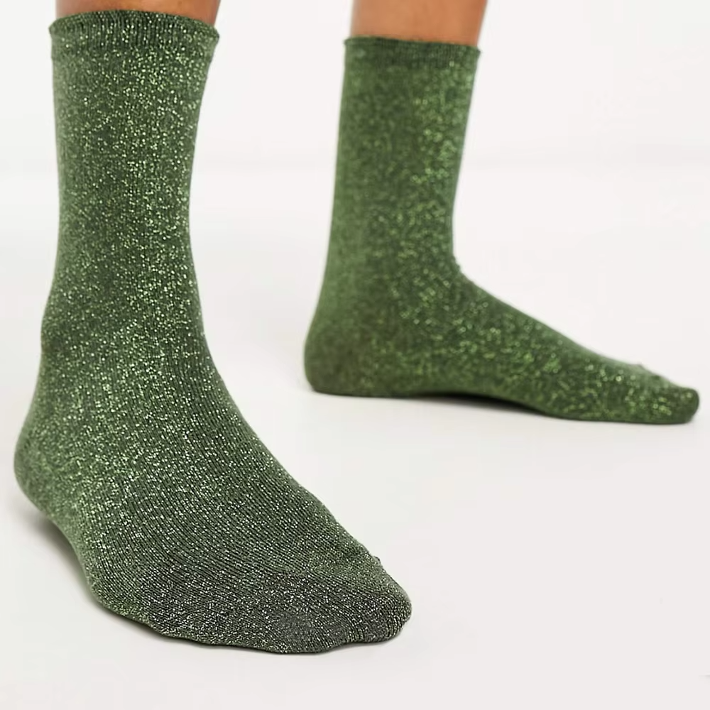 Pairs Random Colorful Colors Fashion Shiny Socks Korean Style Gold Silver Silk Socks Luxury Design High Quality Women's Socks