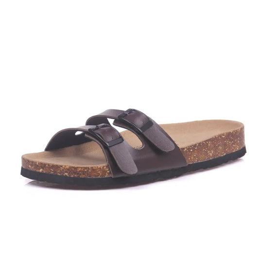 COSMAGIC  New Summer Cork Slippers Women Casual Solid Color Flip Flops Holiday Beach Outside Slides Shoe