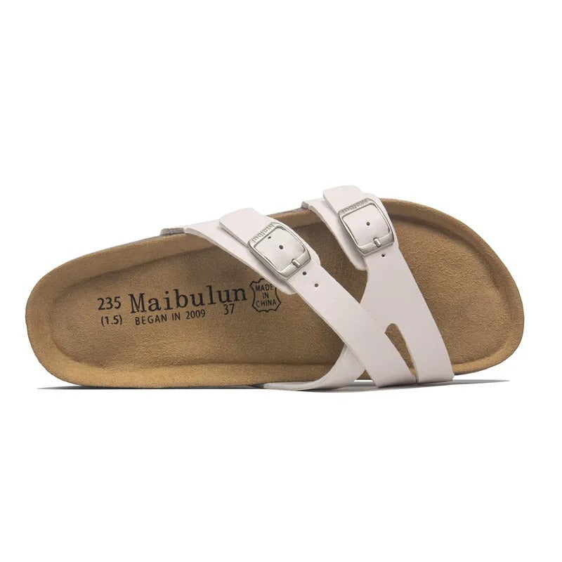 COSMAGIC  New Summer Cork Slippers Women Casual Solid Color Flip Flops Holiday Beach Outside Slides Shoe
