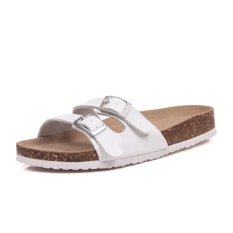 COSMAGIC  New Summer Cork Slippers Women Casual Solid Color Flip Flops Holiday Beach Outside Slides Shoe
