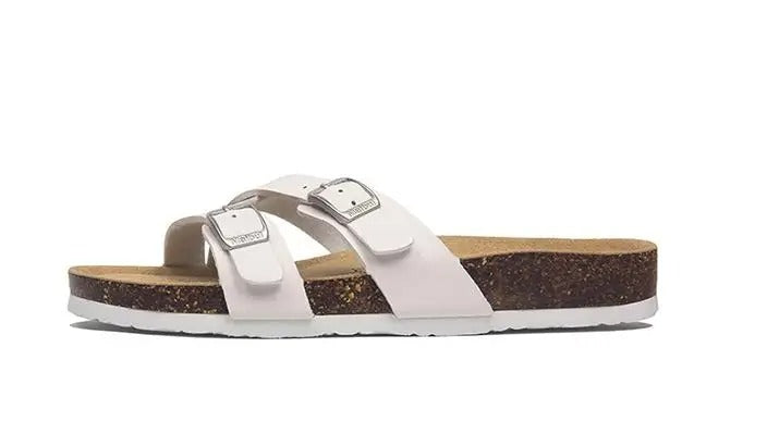 COSMAGIC  New Summer Cork Slippers Women Casual Solid Color Flip Flops Holiday Beach Outside Slides Shoe