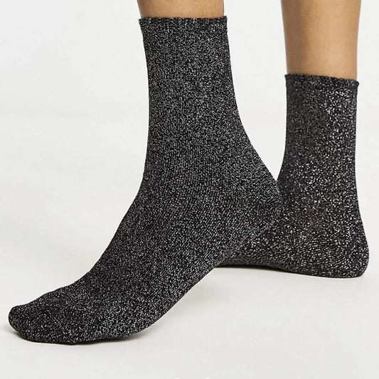 Pairs Random Colorful Colors Fashion Shiny Socks Korean Style Gold Silver Silk Socks Luxury Design High Quality Women's Socks