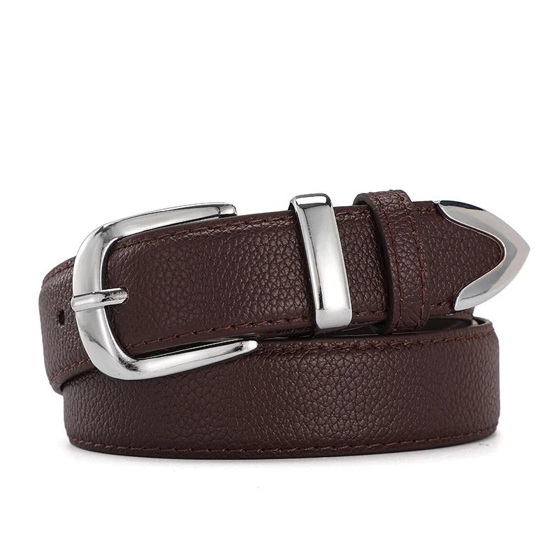 Women Leather Belts High Quality Fashion Best Matching Dress Jeans Belts for Lady Women's Dress Luxury Designer Brand